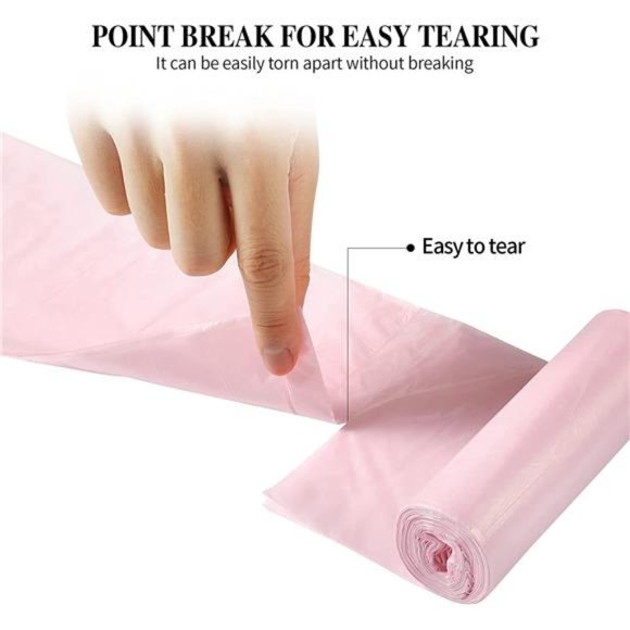 5 Rolls Small Trash Bags-100 Counts Durable 4 Gallon Small Garbage Bags for home - Picture 3 of 6